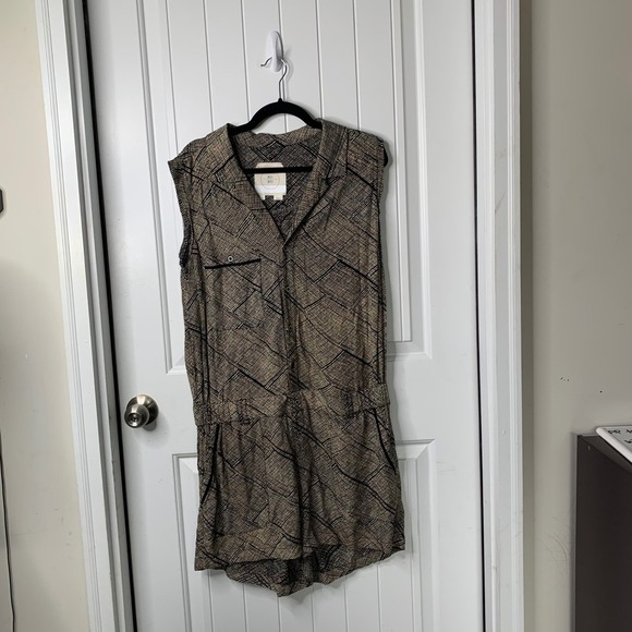 Anthropologie sleeveless hei hei nova romper size large summer spring has pocket - Picture 2 of 5